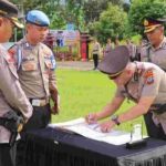 Kapolres AKBP Wibowo Pimpin Gelar Sertijab 8 Pejabat Utama Polres Minut