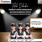Jelang Pilkada, Pendaftaran Pengawas Kelurahan/Desa (PKD) Dibuka
