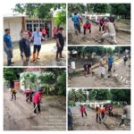 Sepenanggungan, Pemerintah Desa Ponosakan Indah ikut Bersihkan Sisa Banjir 