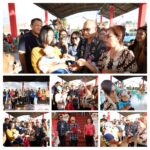 Bupati Ronald Sorongan dan Ketua TP PKK Bagikan Makanan Bergizi untuk Anak Stunting