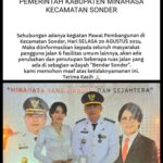 Plakat ” Besok Pawai Pembangunan Kecamatan Sonder “