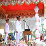 Pj Wali Kota Abdullah Mokoginta Pimpin Upacara Penurunan Bendera HUT Kemerdekaan RI ke-79