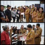 Pj.Bupati Jemmy Kumendong Serahkan Bantuan kepada Anak Stunting dan Warga Terkena Bencana Kebakaran 