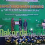 Bupati Noudy Tendean Hadiri Rakor Badan Pusat Statistik Se-Provinsi Sulut,Sekaligus Trima Penghargaan IPS 