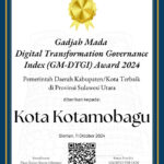 Terbaik se-Sulut dalam Transformasi Digital, Pemkot Kotamobagu Raih GM-DTGI Award 2024