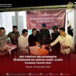 KPU Sangihe Musnahkan Kelebihan Surat Suara Pilkada Serentak 2024