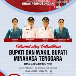 Keluarga Besar Dinas  Perhubungan Kabupaten Minahasa Tenggara Mengucapkan Selamat Atas Pelantikan Pasangan Bupati dan Wakil Bupati  Mitra