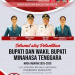Dilantiknya Bupati Mitra Ronald Kandoli Dan Wakil Bupati Fredy Tuda,Kaban Kesbangpol Ruddy Kures Mengucapkan Selamat