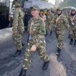 Melangkah dengan Gagahnya Mengenakan Seragam Loreng Vanda Mengikuti Retret di Magelang