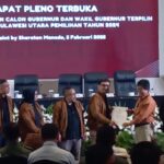 Ketua DPRD Fransiscus Andi Silangen Hadiri Pleno KPU Sulut Penetapan Gubernur Dan Wakil Gubernur Terpilih