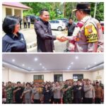 Bupati Ronald Kandoli Sambut Kedatangan Kapolda Irjen Pol Royke Harry Langie