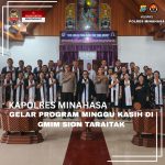 PERERAT KEMITRAAN ANTARA POLISI dan MASYARAKAT, KAPOLRES MINAHASA GELAR PROGRAM MINGGU KASIH 