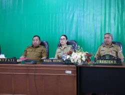 Bupati Robby dan Wabup Vanda Hadiri Rakor Meeting Zoom Terkait Bahas Pengendalian Inflasi