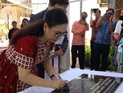 Hadiri Hut ke – 41 Jemaat GMIM Eben Haezar, Tombasian Bawah, Wabup Vanda Resmikan Gedung Perpustakaan dan TK 