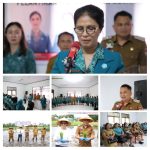Dihadiri Bupati Kandoli, Ketua TP PKK Kabupaten Minahasa Tenggara Stefa Antou Lantik Pengurus TP-PKK Desa Se- Kecamatan Posumaen