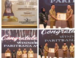 Bupati Mitra Ronald Kandoli Terima Penghargaan Paritrana Award 2024 Tingkat Sulut