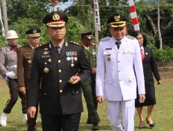 Berjalan Beriringan di HUT Polri ke-79, Simbol ‘Kemesraan’ Bupati Ronald Kandoli dan AKBP Handoko Sanjaya,SIK,M.Han
