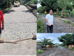 Jalan Rusak di Wangurer Barat Akhirnya Diperbaiki, Warga Apresiasi Perjuangan Aldo Ratungalo