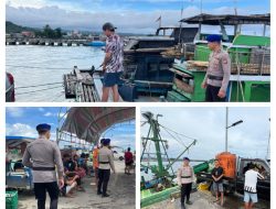 Sat Polairud Polres Mitra Gelar Patroli Pengamanan Aktivitas di Pesisir Pantai Belang