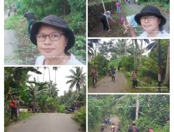 Jelang Pengucapan Syukur, Stien Rogahang Pimpin Masyarakat Beringin Laksanakan Kerja Bakti