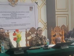 Wabup Vanda Hadiri Teken Perjanjian Kerjasama PN dan Disdukcapil Kabupaten Minahasa 