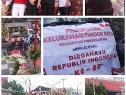 Tinoor Satu Gebrak Pawai Pembangunan HUT RI ke-80 dengan Lelang Sepatu dan Hasil Bumi
