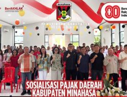 Sekda Lynda Hadiri Kegiatan Sosialisasi Pajak Daerah Kabupaten Minahasa di Sawangan Tombulu 