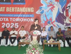 Wakil Wali Kota Tomohon Buka Kejuaraan Taekwondo Garuda Muda ’95 Piala Wali Kota Tomohon 2025