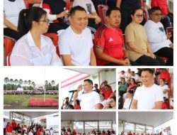 Bupati Ronald Kandoli Pimpin Apel Olahraga ASN Pemkab Mitra