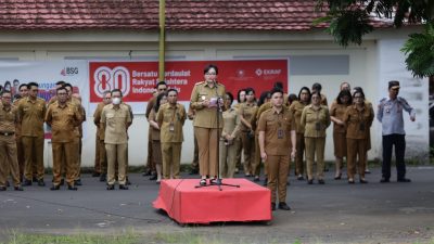 Wawali Pimpin Apel Kerja Jajaran Pemkot Tomohon, Ini Pesan Walikota