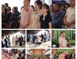 Bupati Mitra Ronald Kandoli Di Dampingi Ketua TP PKK Kabupaten Minahasa Tenggara Hadiri Ibadah Syukur HUT Ke 6 Jemaat GMIM Mapakamang 