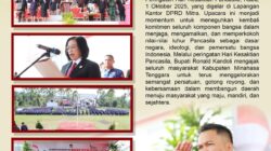 Bupati Ronald Kandoli Inspektur Upacara Hari Kesaktian Pancasila   