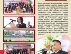 Bupati Ronald Kandoli Inspektur Upacara Hari Kesaktian Pancasila   