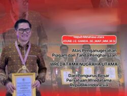 Raih Penghargaan Bergengsi PWRI, Bupati JG Pemimpin Orientasi Pada Inovasi, Pelayanan Publik dan Daya Saing Daerah