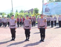 Kapolres Tomohon Pimpin Apel Pamapta Serta Menyampaikan Arahannya Tentang Penyesuaian Nomenklatur Jabatan