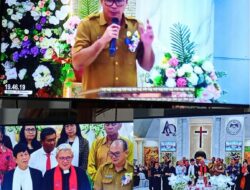 Liuw Wakili Walikota di HUT GMIM Solafide Tinoor, Ajak Jemaat Jaga Kerukunan