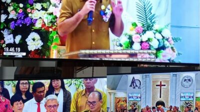 Liuw Wakili Walikota di HUT GMIM Solafide Tinoor, Ajak Jemaat Jaga Kerukunan