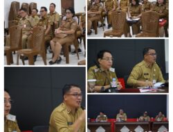 Wakili Bupati Ronald Kandoli,Sekda David Lalandos Pimpin Rapat Kerja OPD