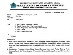 Pemkab Minut Keluarkan Imbauan Resmi Kesiapsiagaan Potensi Cuaca Ekstrem