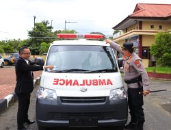 BRI Cabang Tondano Serahkan Bantuan CSR 1 Unit Ambulance Kepada Polres Tomohon