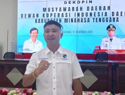 Musda Dekopinda Minahasa Tenggara  Steven Mamahit Resmi Nahkodai Dewan Koperasi Indonesia Daerah Minahasa Tenggara 