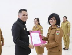 Bupati Ronald Kandoli Pimpin Pelantikan Pejabat Administrator dan Pengawas,Sherly Rompas PLT Kepala Badan Penanggulangan Bencana Daerah