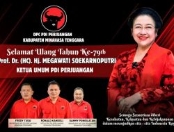 DPC PDI Perjuangan Minahasa Tenggara Mengucapkan Selamat Ulang Tahun Megawati Soekarnoputri ke-79