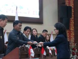 DPRD Sulut Tetapkan Perda Penanggulangan Bencana Daerah, Paulina Runtuwene Baca Laporan Pansus