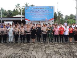 Kapolres AKBP Handoko Sanjaya Pimpin Apel Pengamanan Idul Fitri 