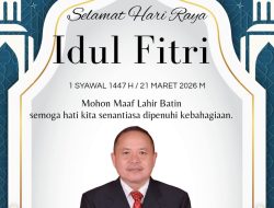 Kaban Kesbangpol Rudy Kures,SE.AK.MM Bersama Jajaran mengucapkan Selamat Hari Raya Idul Fitri 1447 H/2026 M