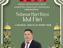 Kepala Dinas Lingkungan Hidup Arnold Mokosolang Bersama Jajaran Mengucapkan Selamat Hari Raya Idul Fitri 