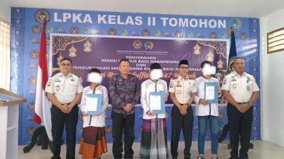 LPKA Kelas II Tomohon Serahkan Remisi Khusus Idul Fitri 1447 H kepada 14 Warga Binaan