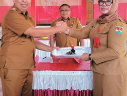 Yanni Rolos Pimpinan Sertijab Camat Belang