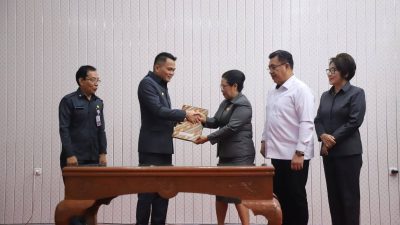 Bupati Ronald Kandoli Hadiri Rapat Paripurna DPRD Penyampaian Terkait Rekomendasi LKPJ Kepala Daerah Tahun 2025